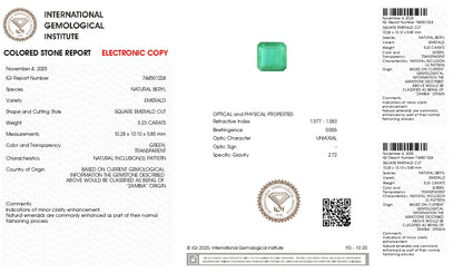 Natural Zambian Emerald (Panna) 5.23 Carats