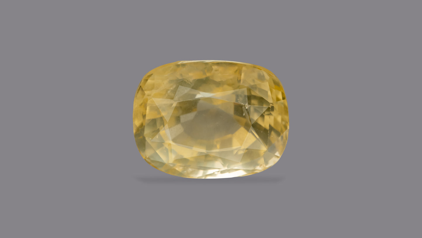 Natural Yellow Sapphire (Pukhraj) 7.20 Carats