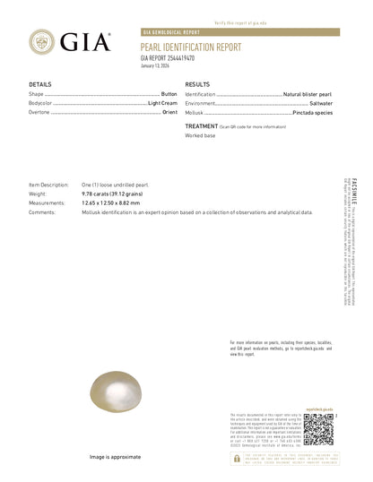 Natural Basra Pearl (Moti) 9.78 Carats