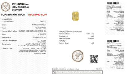 Natural Yellow Sapphire (Pukhraj) 6.15 Carats