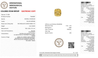 Natural Yellow Sapphire (Pukhraj) 5.26 Carats