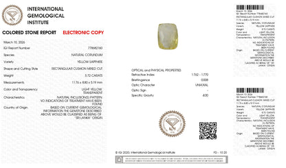 Natural Yellow Sapphire (Pukhraj) 5.72 Carats
