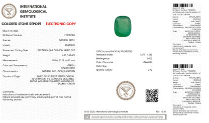 Natural Zambian Emerald (Panna) 6.45 Carats