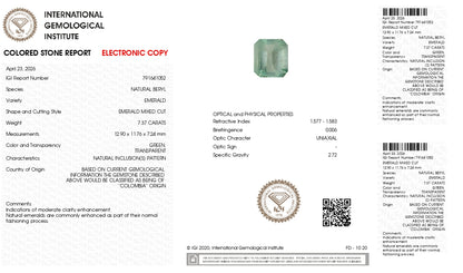 Natural Columbian Emerald (Panna) 7.37 Carats