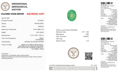 Natural Columbian Emerald (Panna) 5.49 Carats