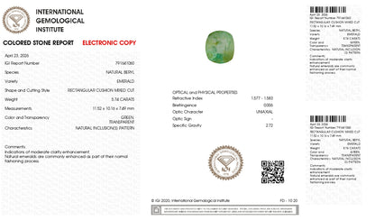 Natural Columbian Emerald (Panna) 5.74 Carats