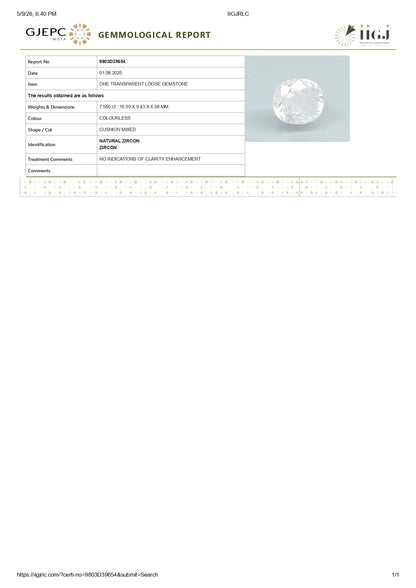Natural Zircon 4.14 Carats