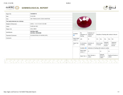 Natural African Ruby (Manik) 6.80 Carats