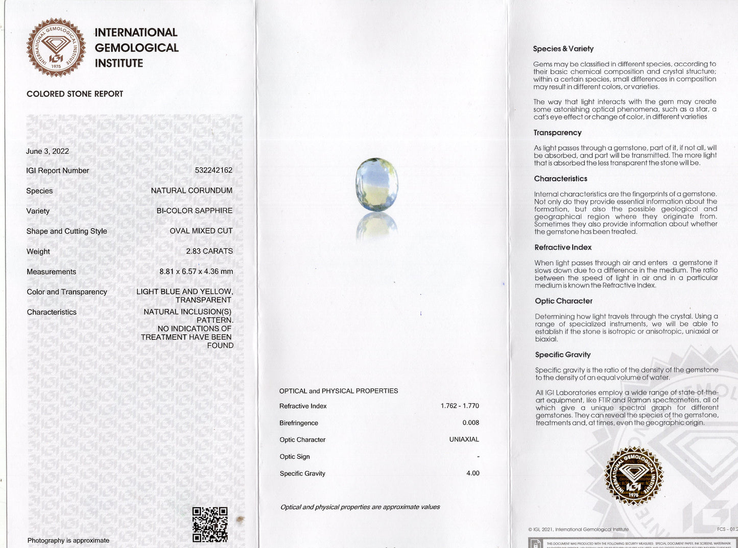 Natural Pitambari 2.83 Carats