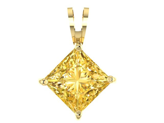 18k White Gold Pendants for Yellow Sapphire