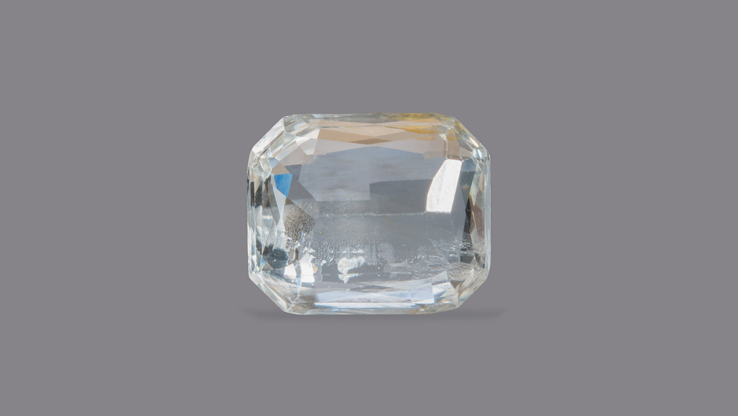 NATURAL WHITE SAPPHIRE 5.98 CARATS