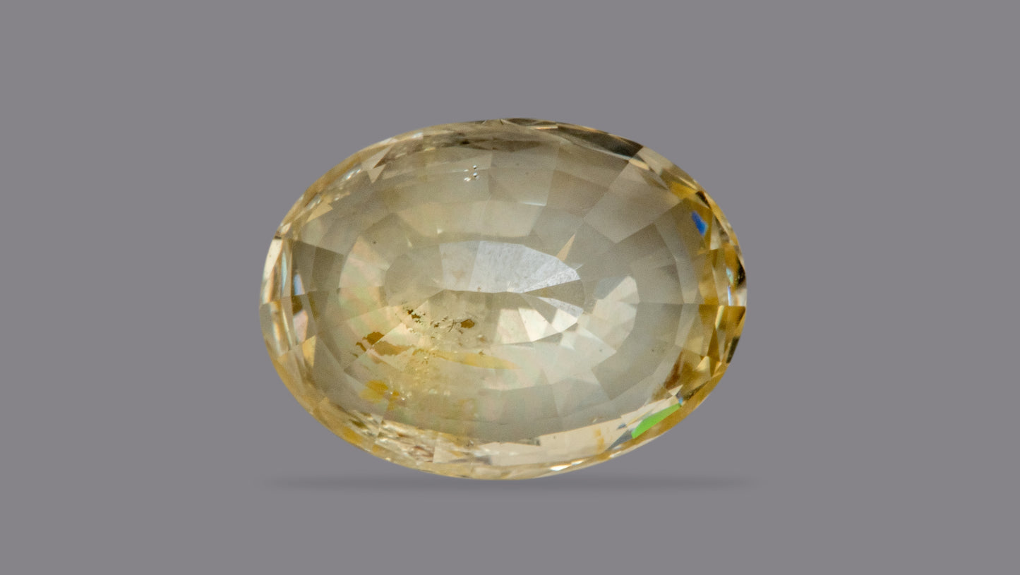 Natural Yellow Sapphire (Pukhraj) 6.22 Carats