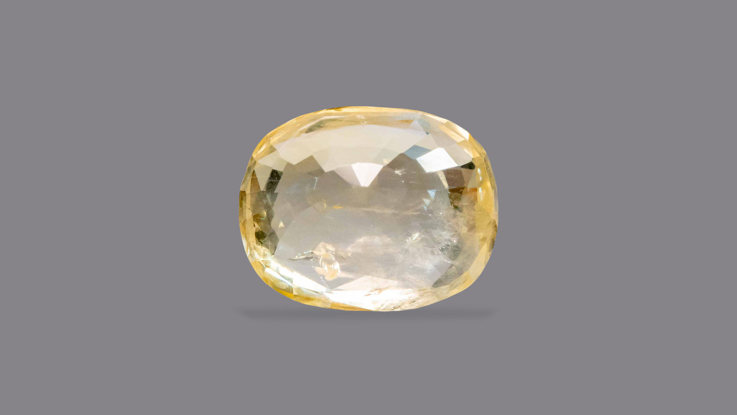Natural Yellow Sapphire (Pukhraj) 8.13 Carats