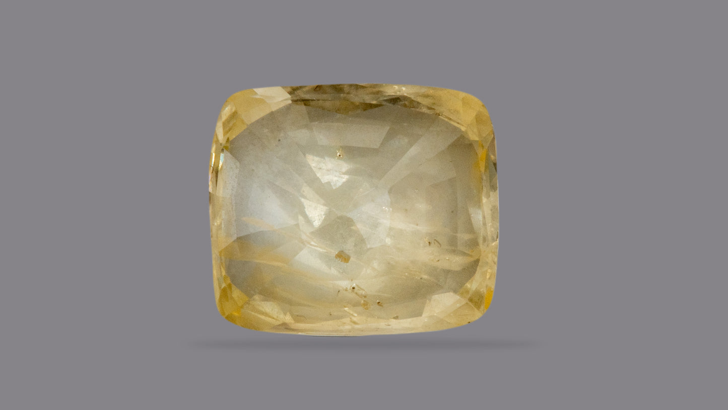 NATURAL YELLOW SAPPHIRE (PUKHRAJ) 7.87 CARATS