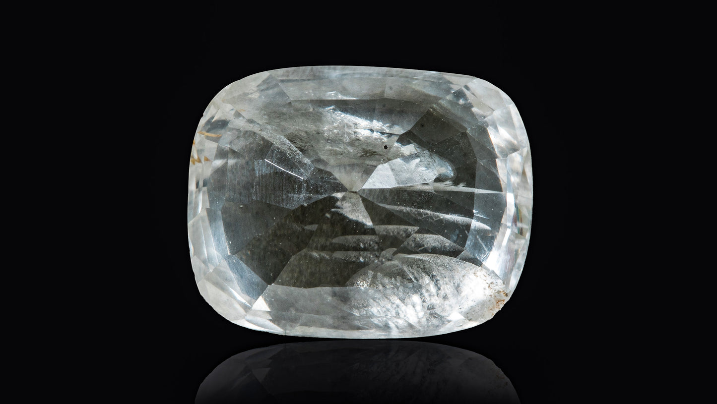 NATURAL WHITE SAPPHIRE 5.80 CARATS