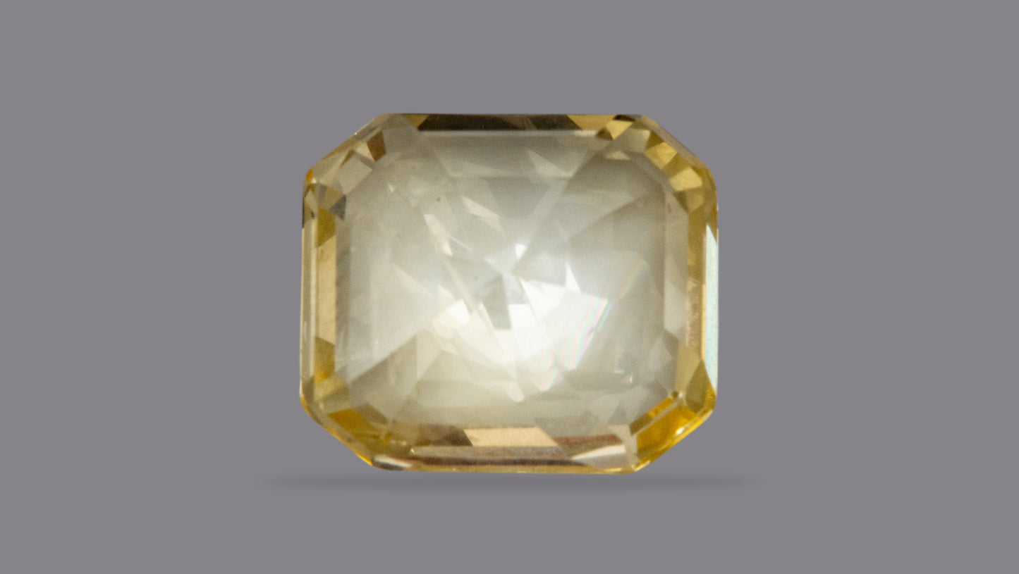 Natural Yellow Sapphire (Pukhraj) 7.08 Carats