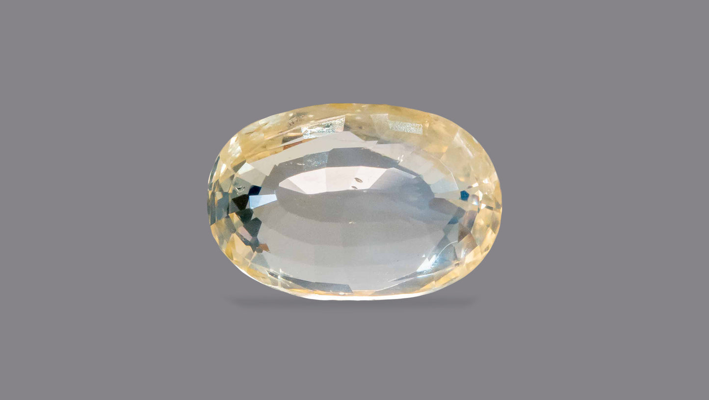 Natural Yellow Sapphire (Pukhraj) 6.09 Carats