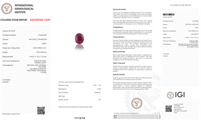 Natural African Ruby (Manik) 9.96 Carats