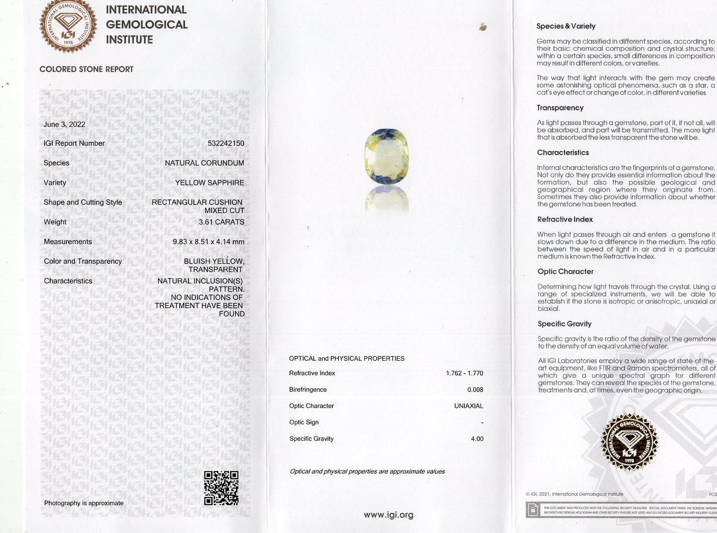 NATURAL PITAMBARI 3.61 CARATS