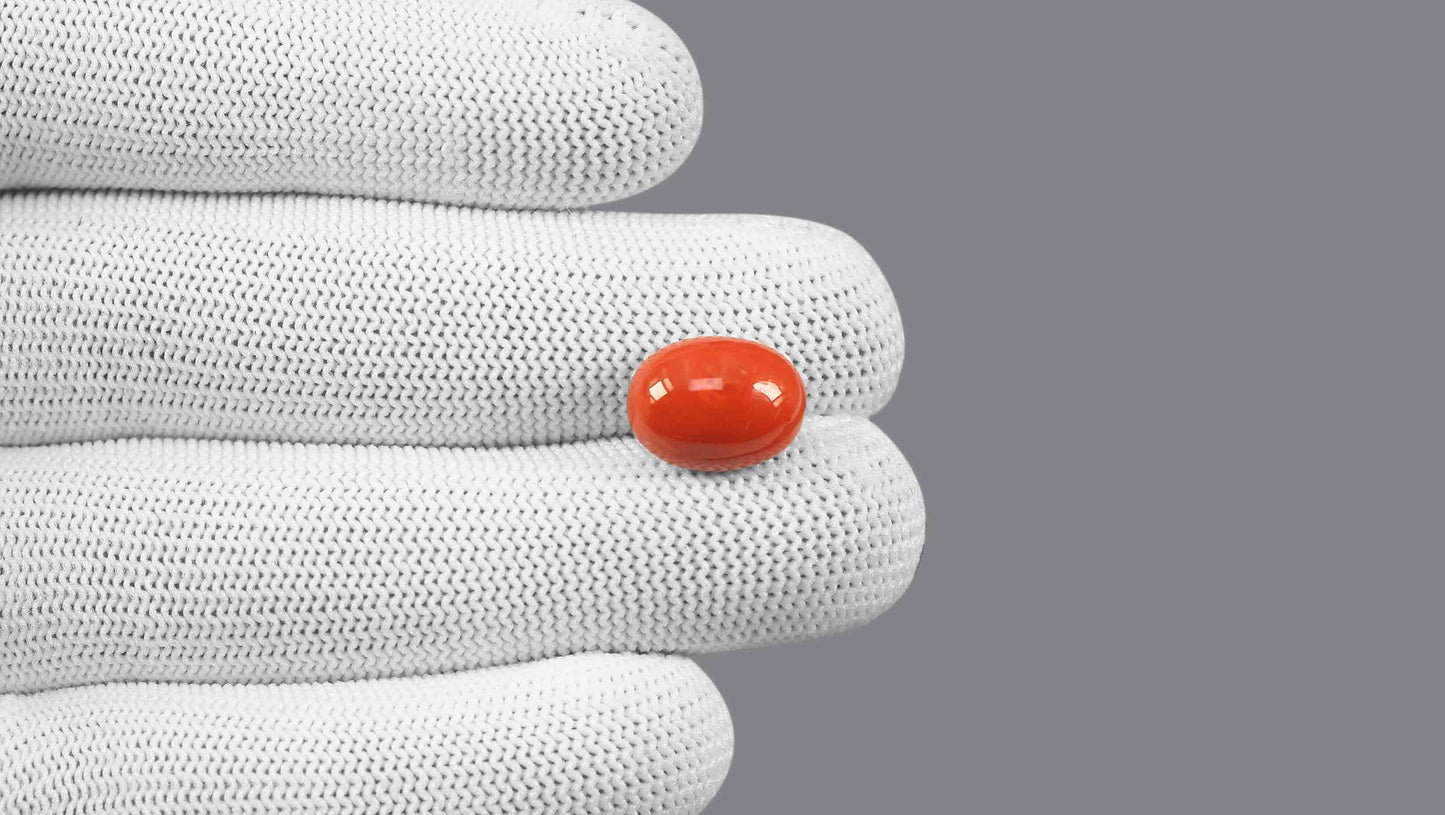 Natural Italian Red Coral (Moonga) 8.40 Carats