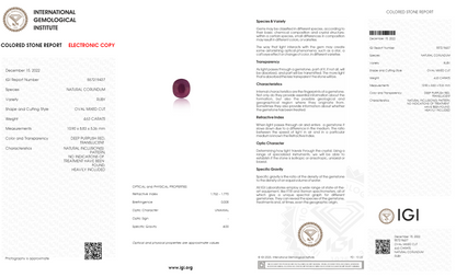 Burmese Ruby (Manik) 4.63 Carats