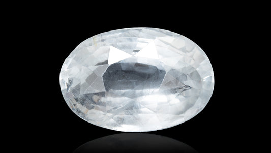 NATURAL WHITE SAPPHIRE 5.20  CARATS