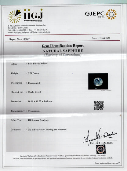 Natural Pitambari 6.21 Carats
