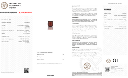 Natural Sri-Lankan Hessonite (Gomed) 10.03 Carats