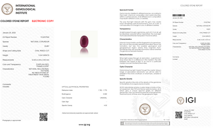 Natural African Ruby (Manik) 5.04 Carats