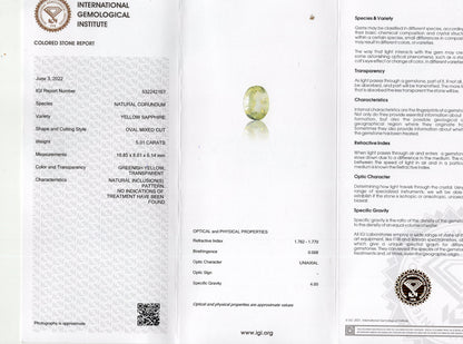 Natural Pitambari 5.01 Carats