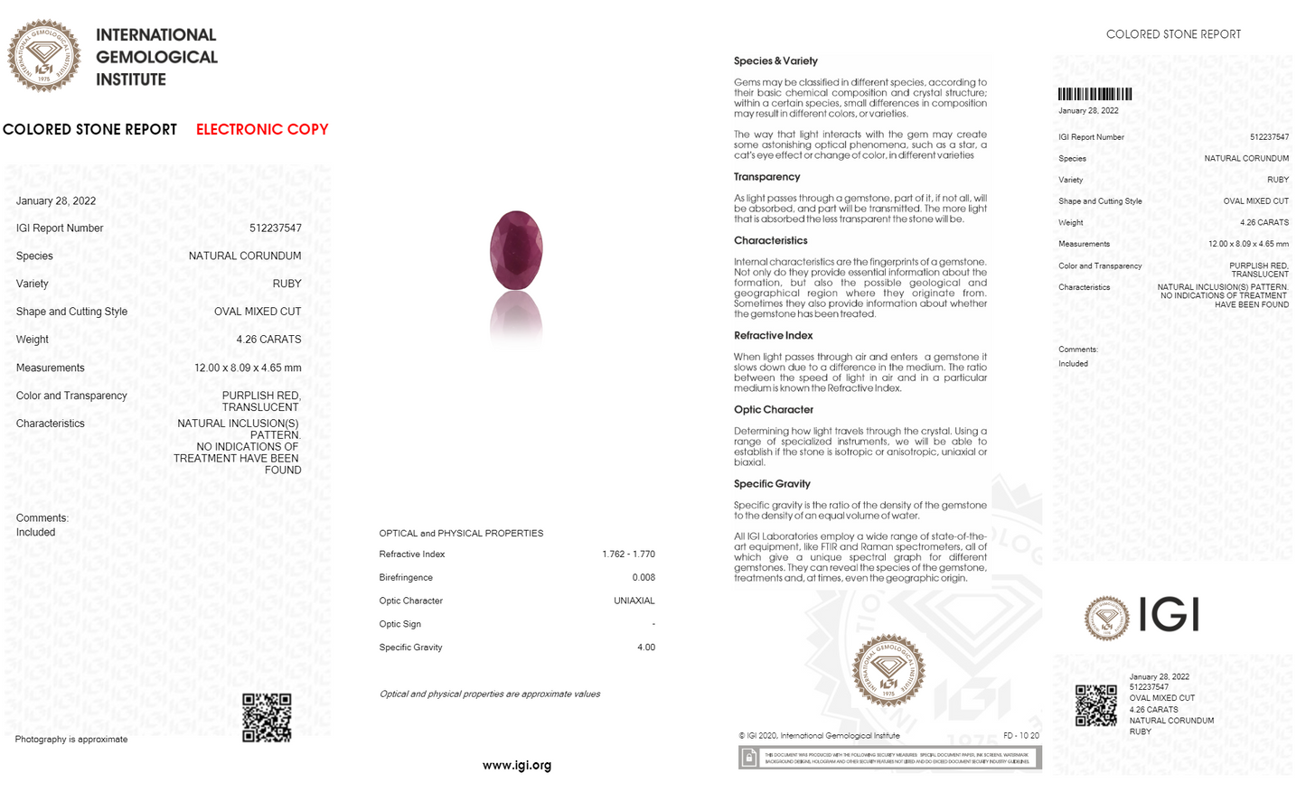 Natural African Ruby (Manik) 4.26 Carats