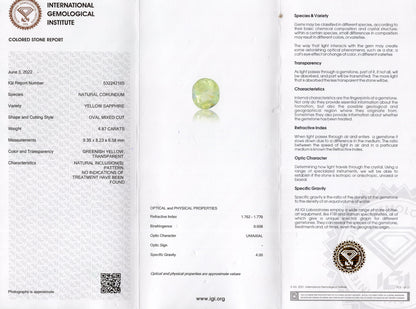 Natural Pitambari 4.87 Carats