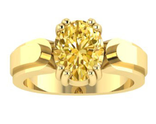 18k White Gold Rings for Yellow Sapphire