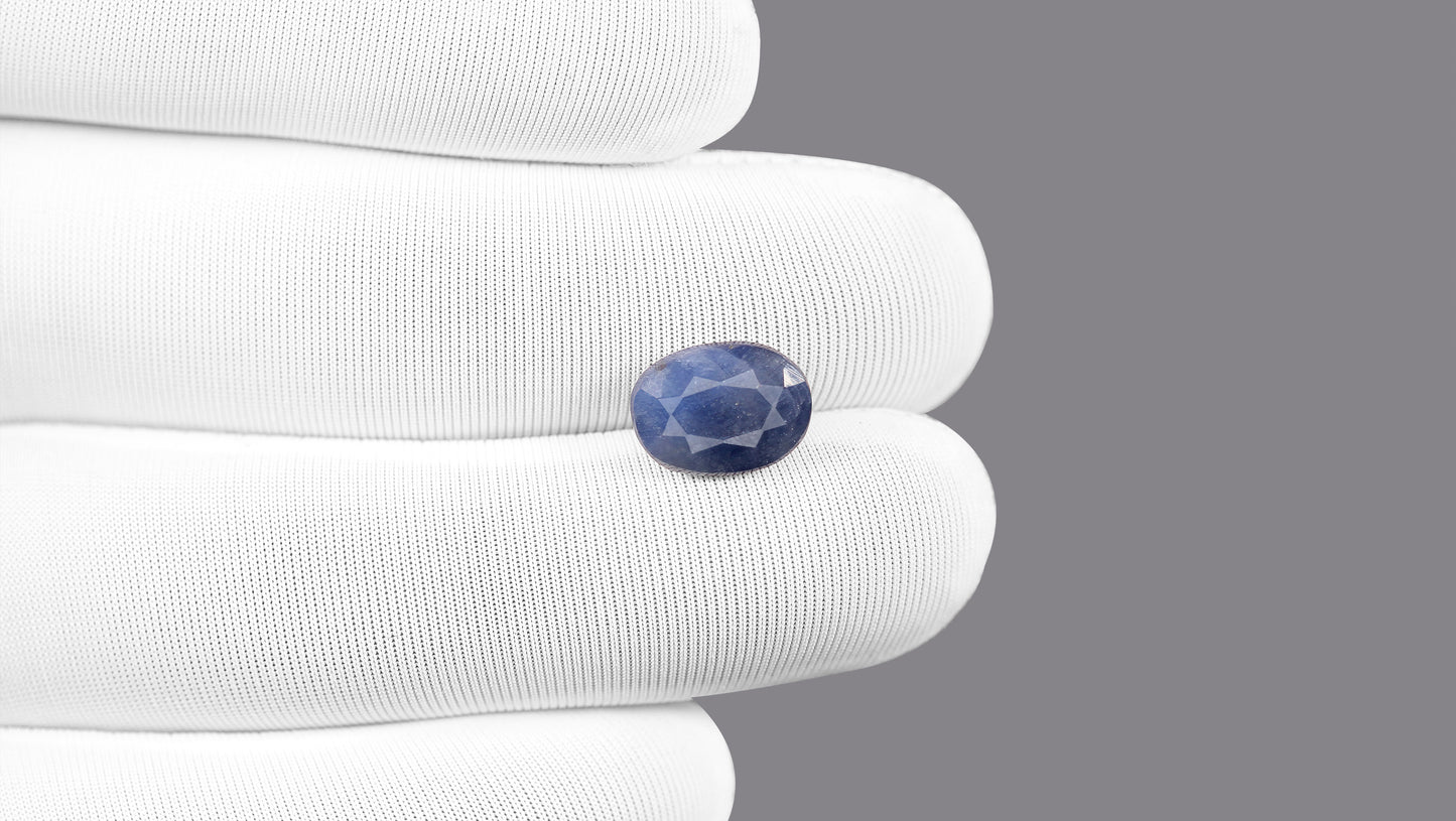 Natural Blue Sapphire (Neelam) 5.34 Carats