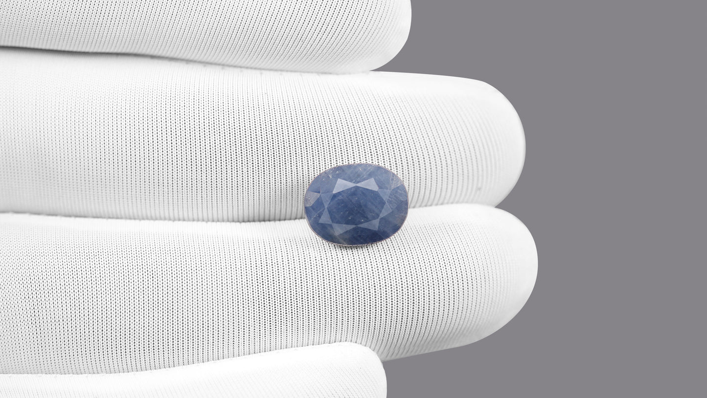 Natural Blue Sapphire (Neelam) 7.36 Carats