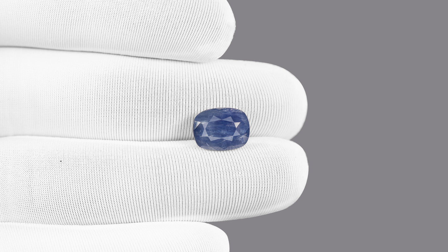Natural Blue Sapphire (Neelam) 5.89 Carats