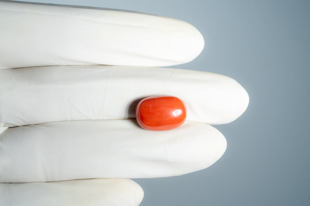 Natural Italian Red Coral (Moonga) 12.48 Carats