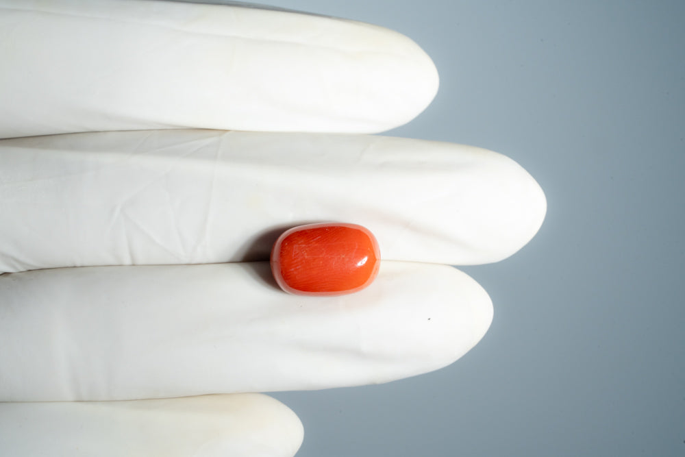 Natural Italian Red Coral (Moonga) 10.59 Carats
