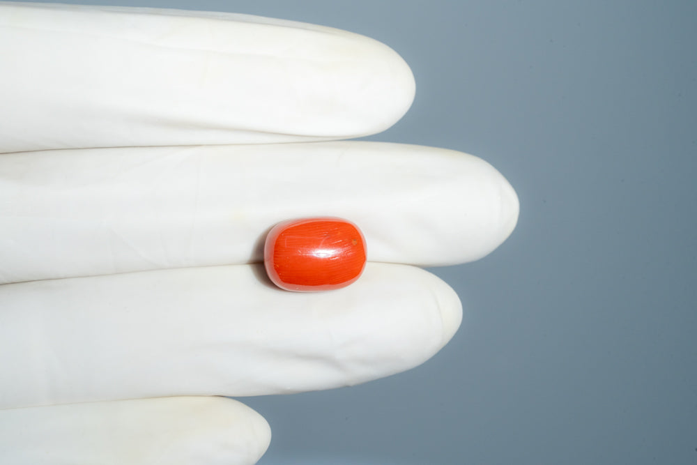 Natural Italian Red Coral (Moonga) 10.59 Carats