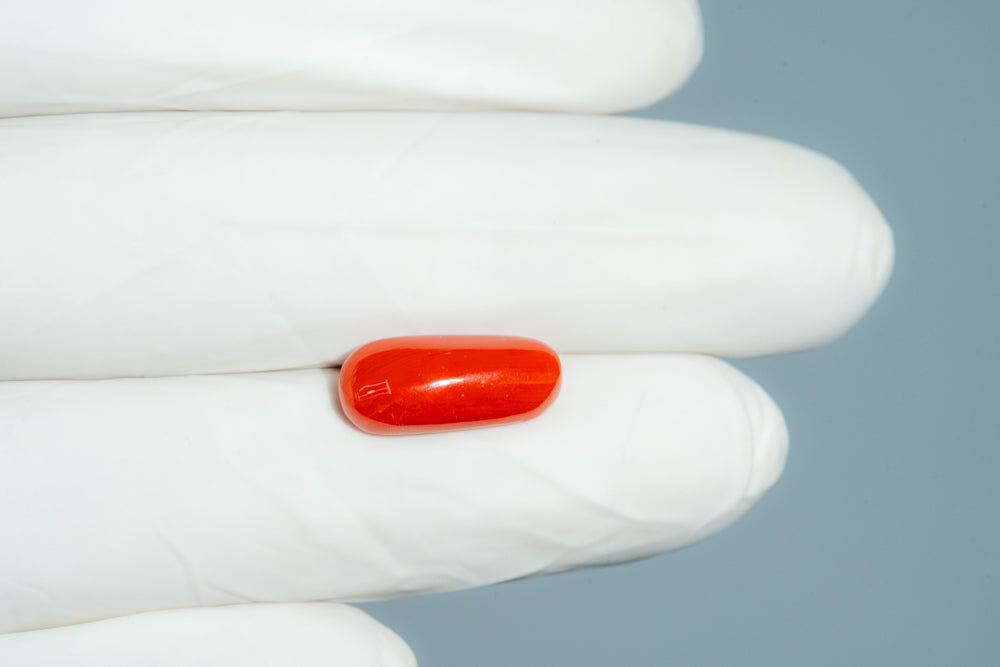 Natural Italian Red Coral (Moonga) 5.91 Carats