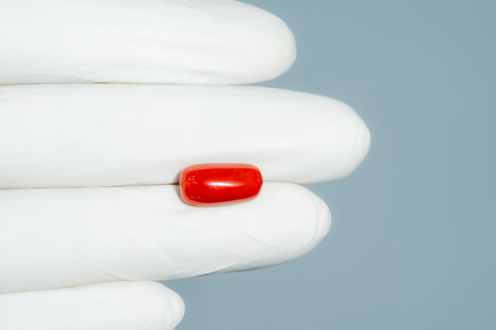 Natural Italian Red Coral (Moonga) 7.04 Carats