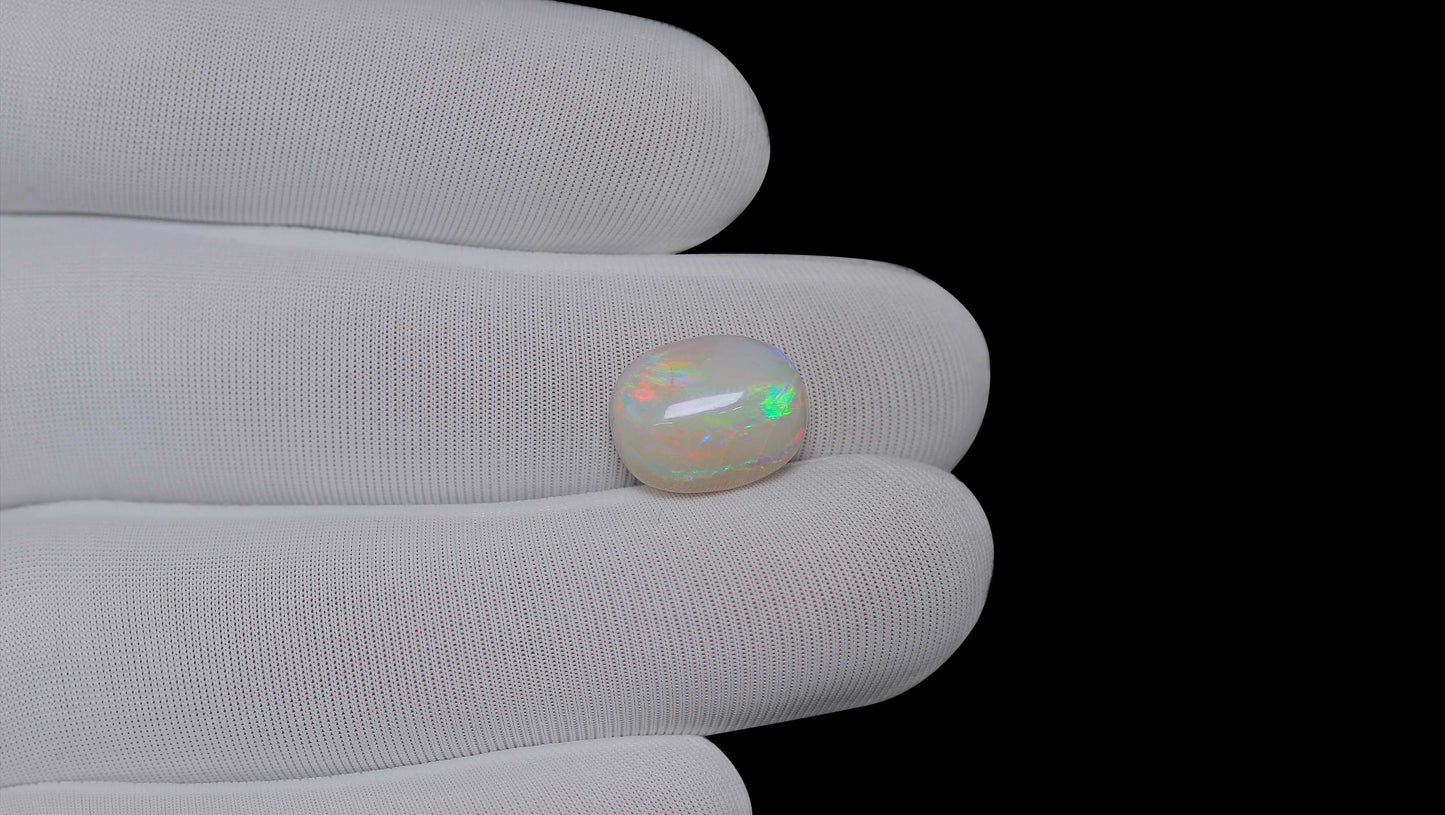 Natural Australian White Fire Opal 5.61 Carats