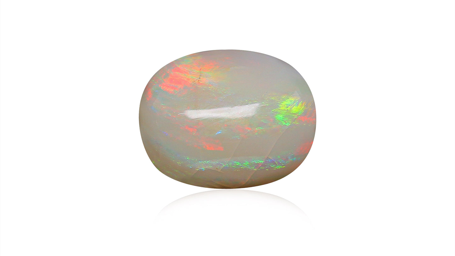 Natural Australian White Fire Opal 5.61 Carats