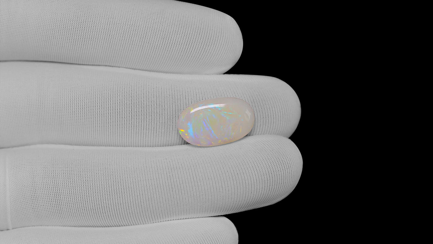 Natural Australian White Fire Opal 5.84 Carats