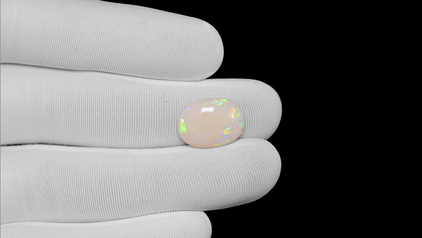 Natural Australian White Fire Opal 5.64 Carats