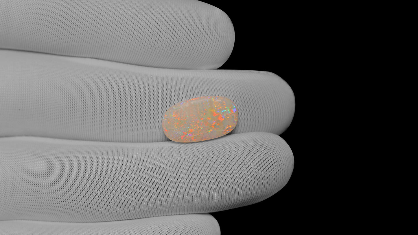 Natural Australian White Fire Opal 3.82 Carats