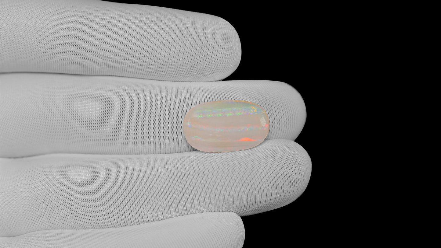 Natural Australian White Fire Opal 7.38 Carats