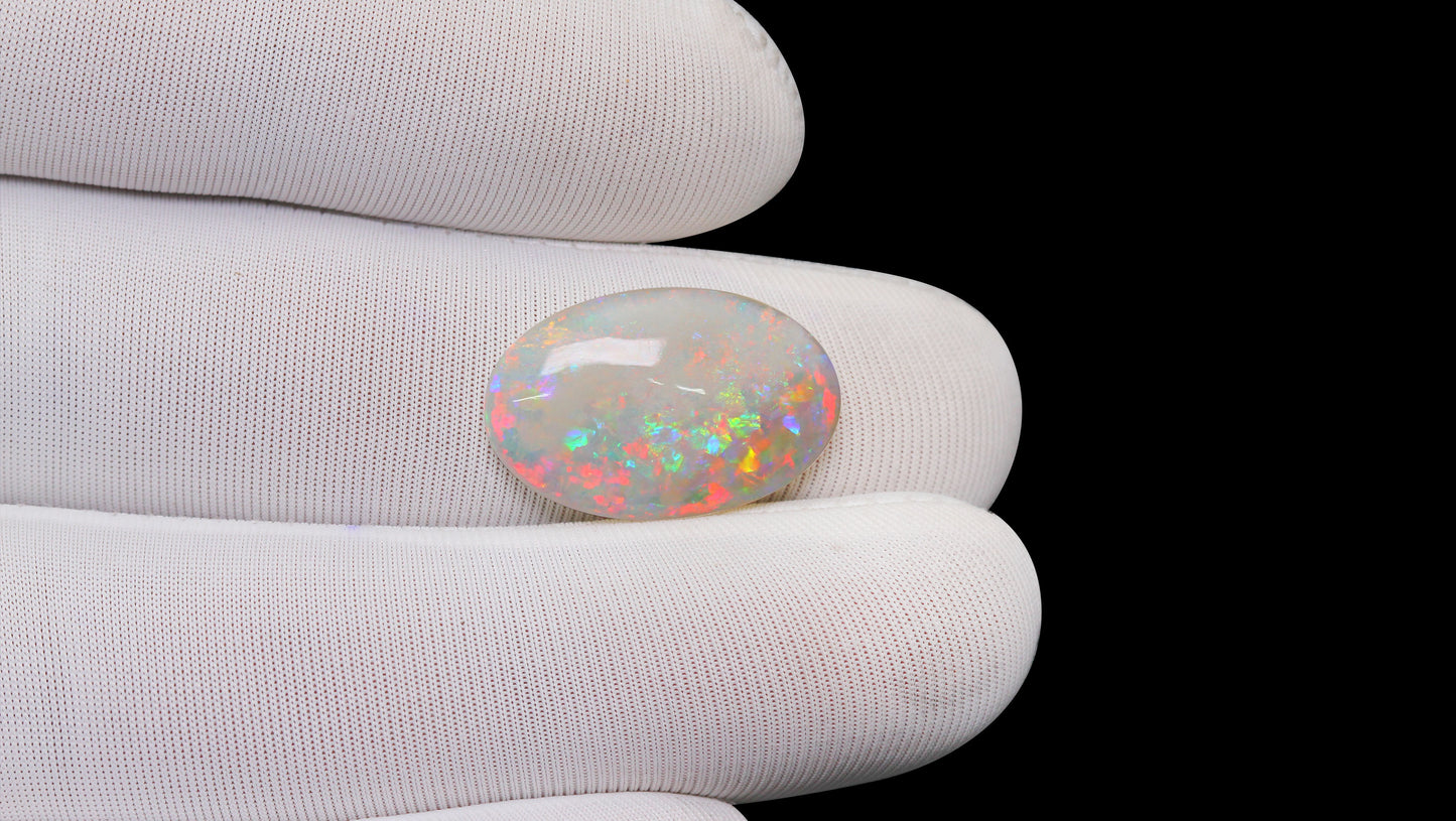 Natural Australian White Fire Opal 6.76 Carats