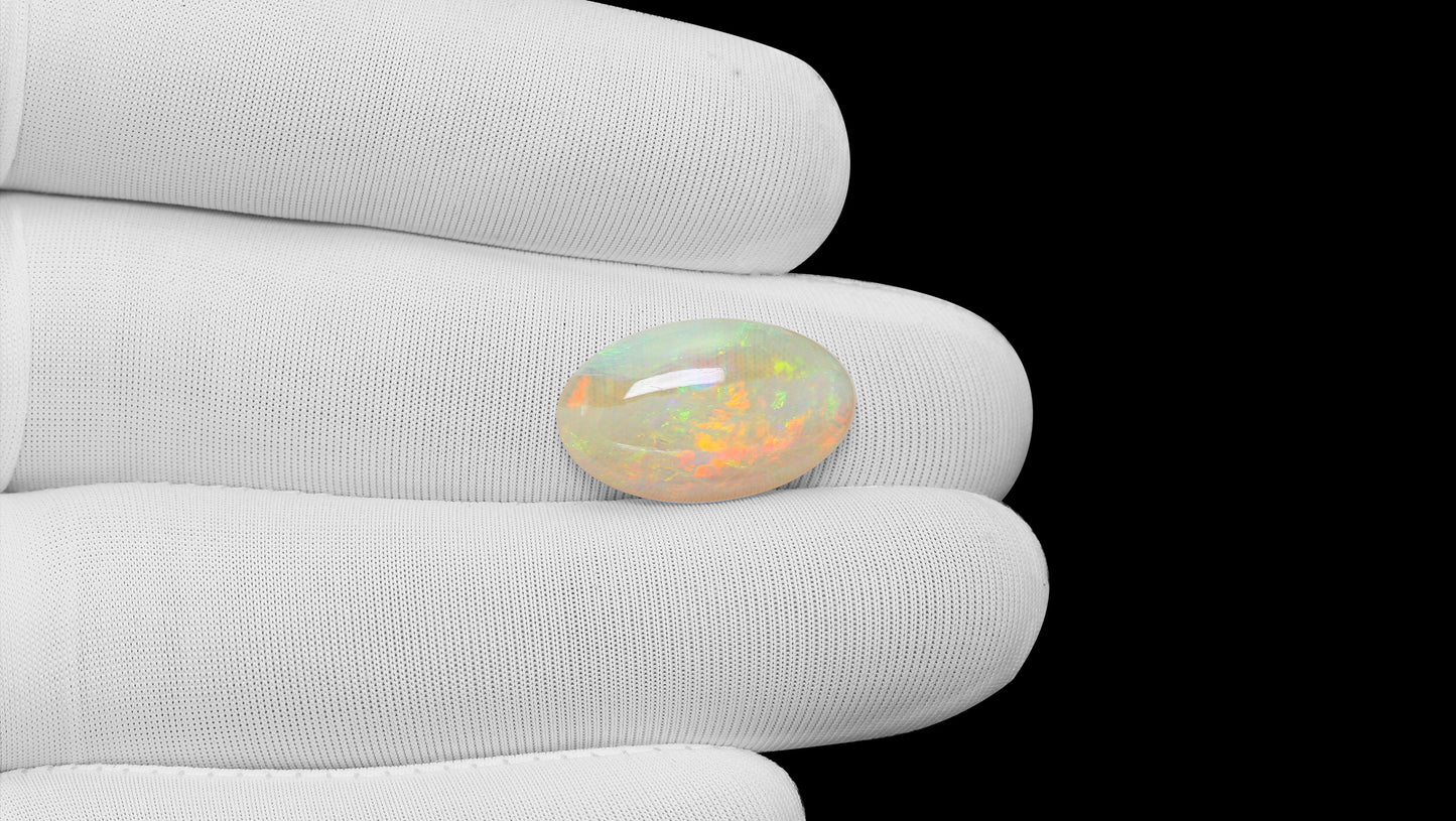 Natural Australian White Fire Opal 7.16 Carats