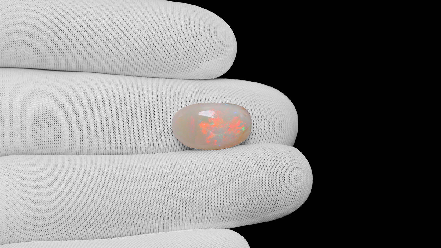 Natural Australian White Fire Opal 5.92 Carats